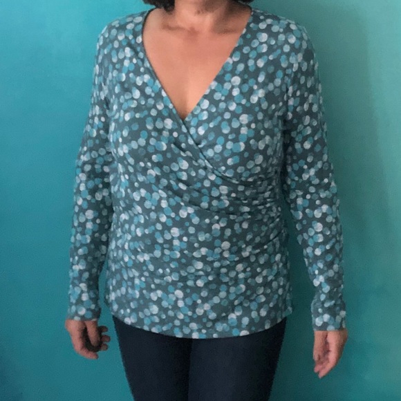 Long sleeve soft wrap top - Picture 6 of 6